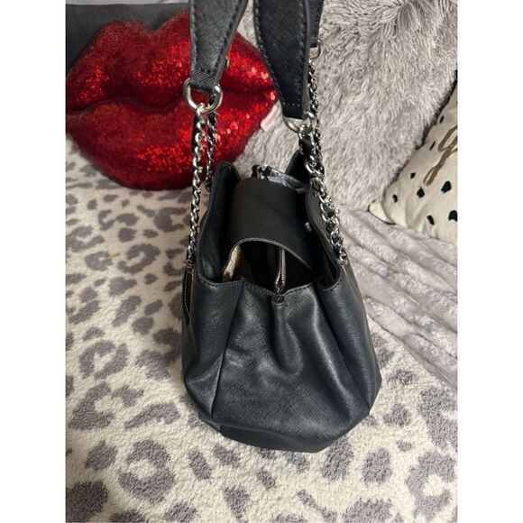 Y2k black leather chain strap handbag purse - guess - Picture 6 of 10
